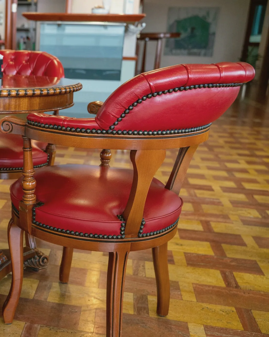 A spare seat by the fire circle