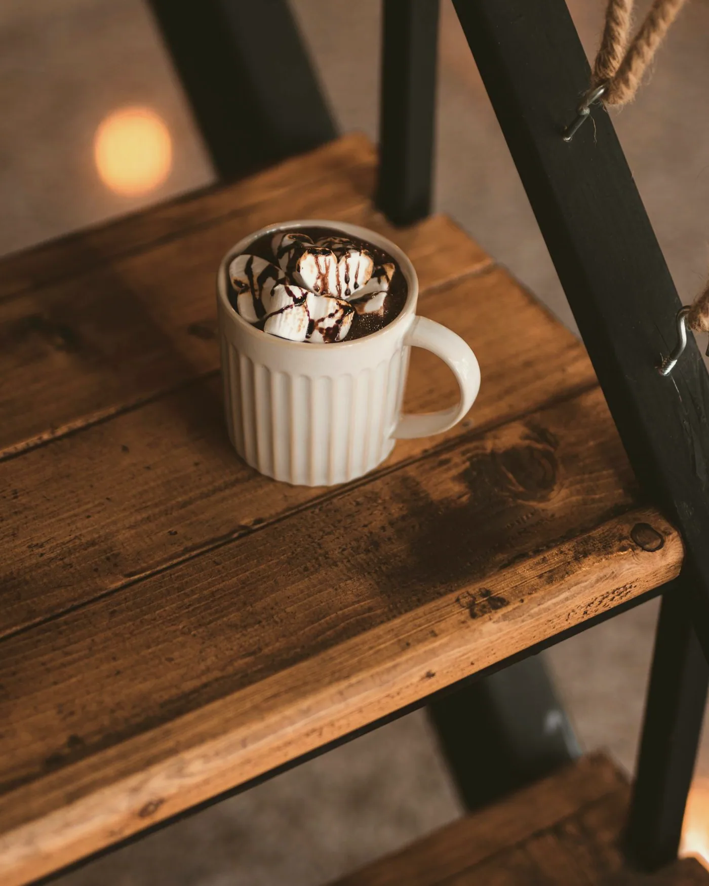 A cold glass of tea, ready at the counter